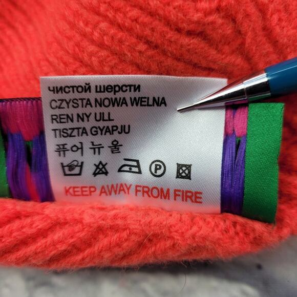 La Fetiche Mikey Pure New Wool Neon Ribbed Beanie made in Scotland Collab France main image 7